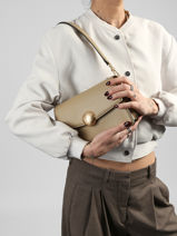 Cross Body Tas Tennis Bliss Leder Lacoste Beige tennis bliss NF5105IT-vue-porte